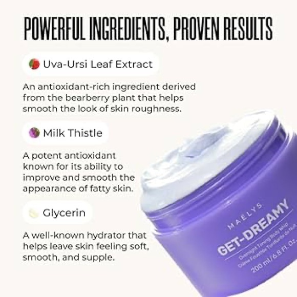 NIB Maelys GET-DREAMY Overnight Toning Body Whip 200mL / 6.8 fl oz - Picture 4 of 6